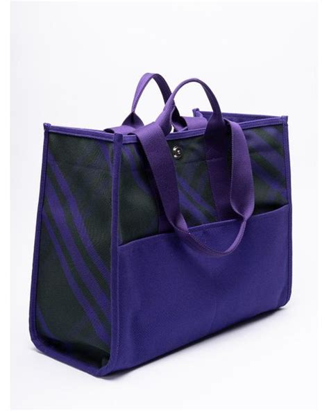 burberry nylon tote purple|burberry checked canvas tote bag.